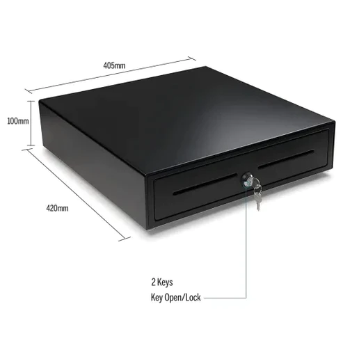 Buvvas BS-405A Cash Drawer with RJ11 cable ideal for efficient cash management.