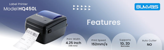 HQ450L Direct Thermal Label Printer – High-Speed, No-Ink Label Printing