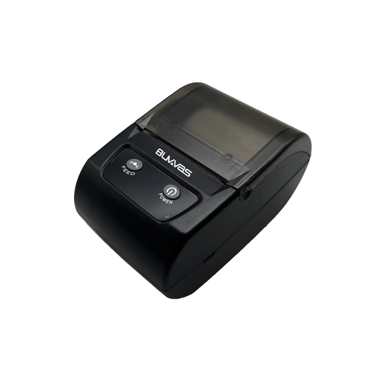 Buvvas HS-PL58AI Thermal Printer High-speed label & receipt printing Compact, for the retail and business needs.
Interface: USB + BLUETOOTH
Paper Size : 2 inch 
Direct Thermal Printing : No Ink or No Ribbon
Print Speed : 70-80mm/Sec
Printing Method : Thermal Line
Battery : 2000mAh.
Resolution : 8 dots/mm, 384dots/line