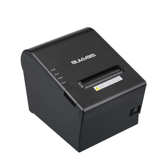 Buvvas JP80H Thermal Receipt Printer – A high-speed receipt printer for retail, restaurants, and businesses to ensure hassle-free billing with clear prints.
Features
Print Size: 3 inch ( 80 mm)
Speed: 180 mm/sec
Head Life: 100 Km 
Cutter Life: 1 Million Cuts 
