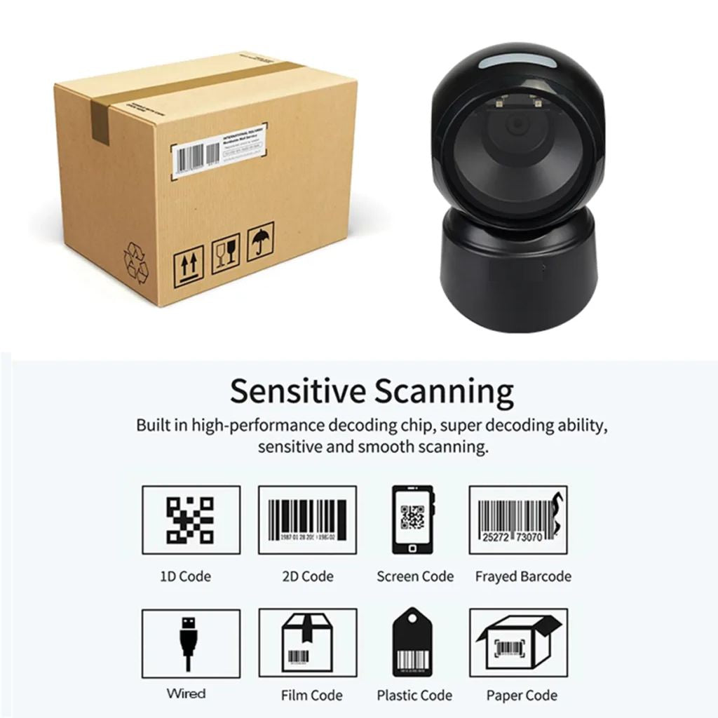 Buvvas BS-RTL 1D&2D Table Top Barcode Scanner
