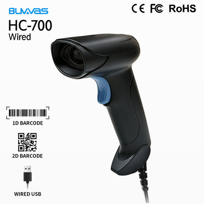 BUVVAS HC-710B 1D 2D Wireless Barcode & QR code Scanners | USB+Bluetooth+ 2.4GHz wireless