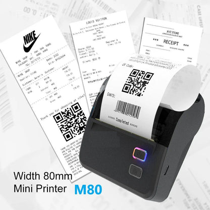 Buvvas M80 80mm Portable Bluetooth Thermal Printer | Bluetooth Printing | 3 Inch
