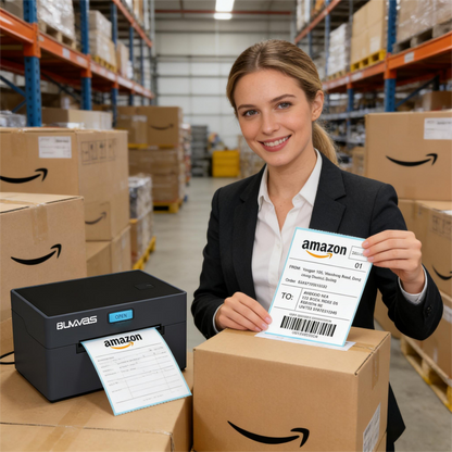 Buvvas AI-110A Direct Thermal Barcode Label Printer | 4inch 110mm | USB+Bluetooth
